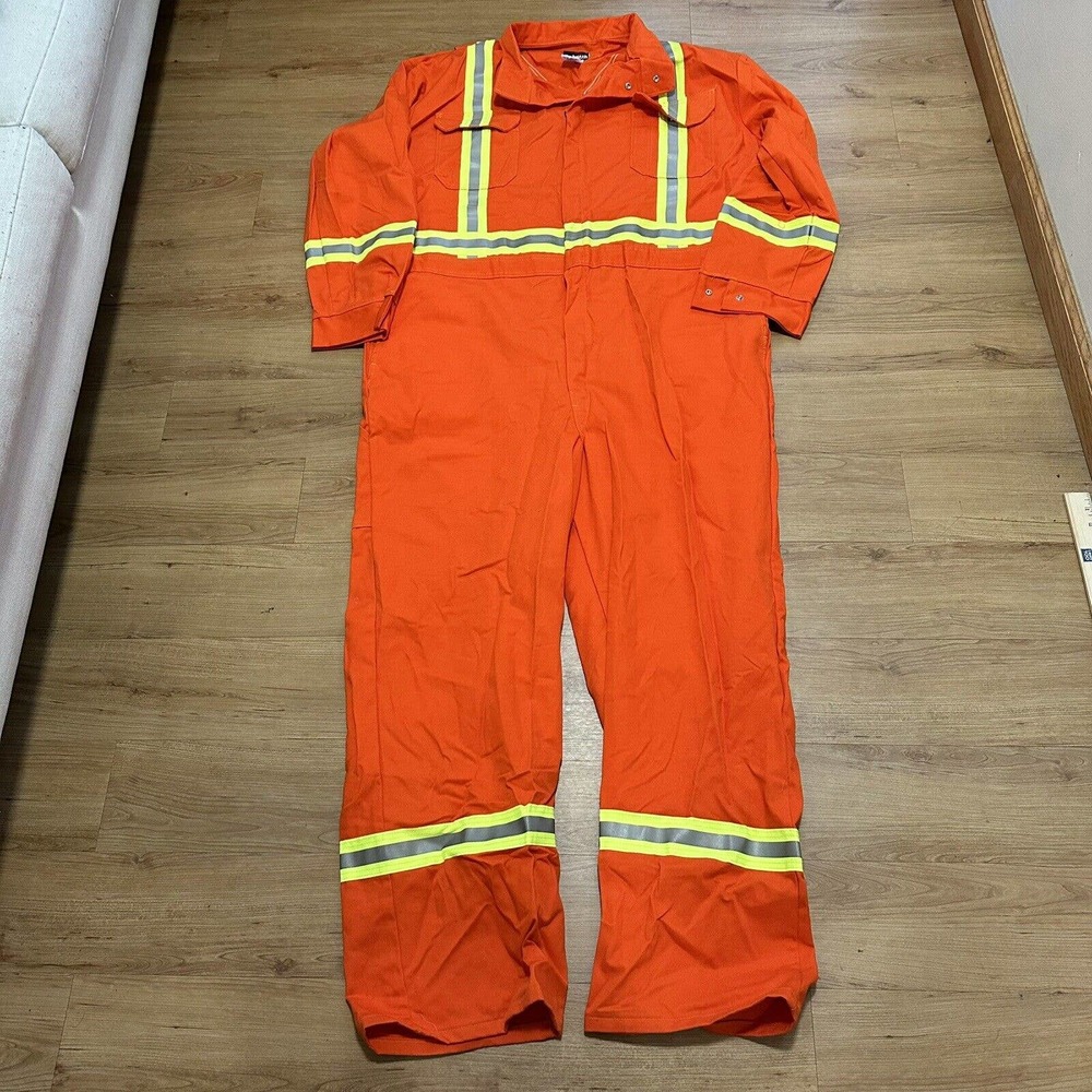 Bulwark Flame Resistant Reflective Clothes FR Coverall Safety Work Uniform sz 54